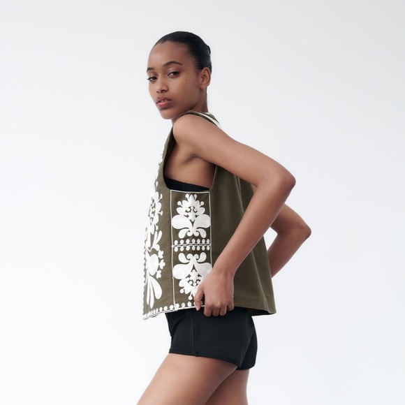 Zara embroidered vest - Picture 7 of 11
